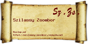 Szilassy Zsombor névjegykártya