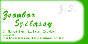 zsombor szilassy business card